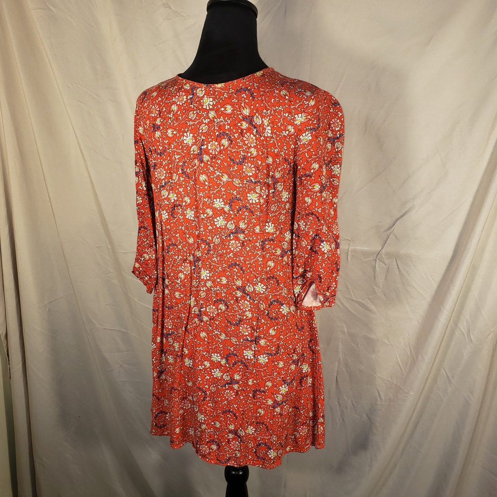 As You Wish Floral Red Mini Dress - S